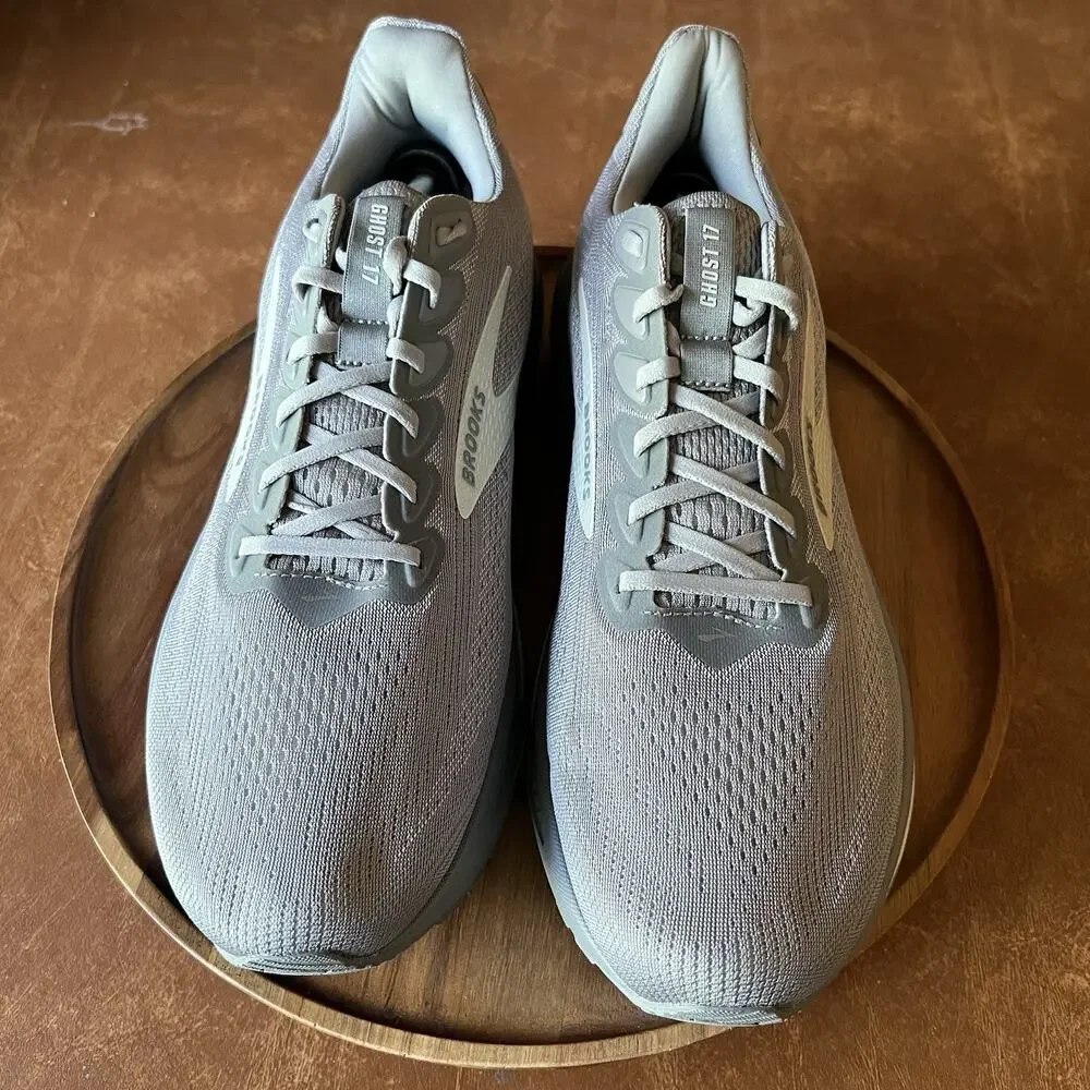 Brooks Ghost 17 Grey Neutral Cushion Running Sneakers Shoes Men’s Size 14 2E
